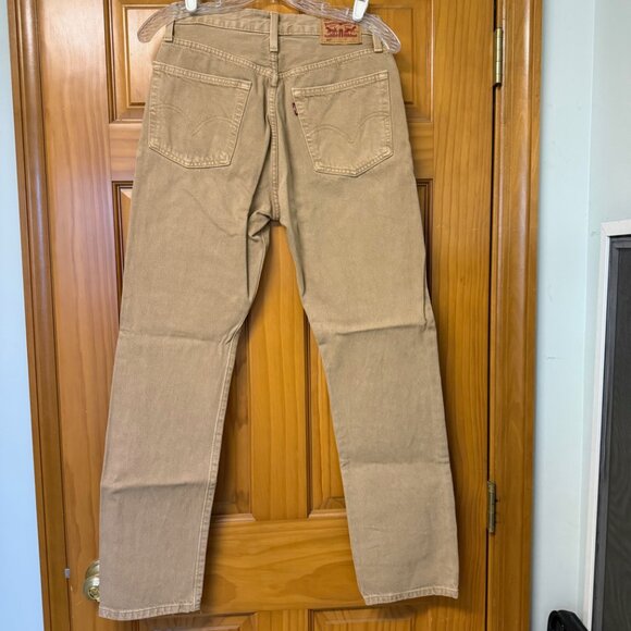 Levi's 501 Khaki Jeans - 27x30 - Picture 4 of 5